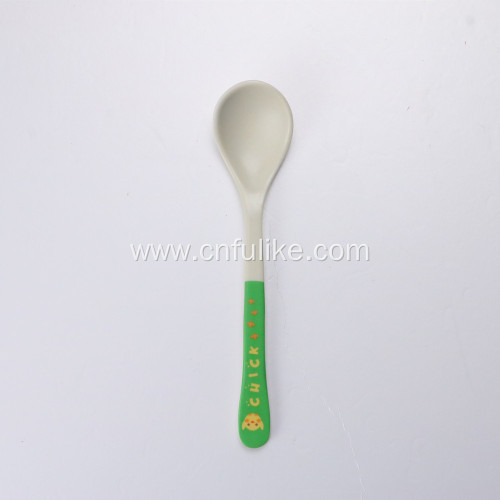 Colorful Bamboo Fiber Baby Ate Spoon